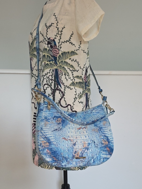 Brahmin Handbags - Brahmin Shayna crossbody bag in blue ombre croc-embossed leather
